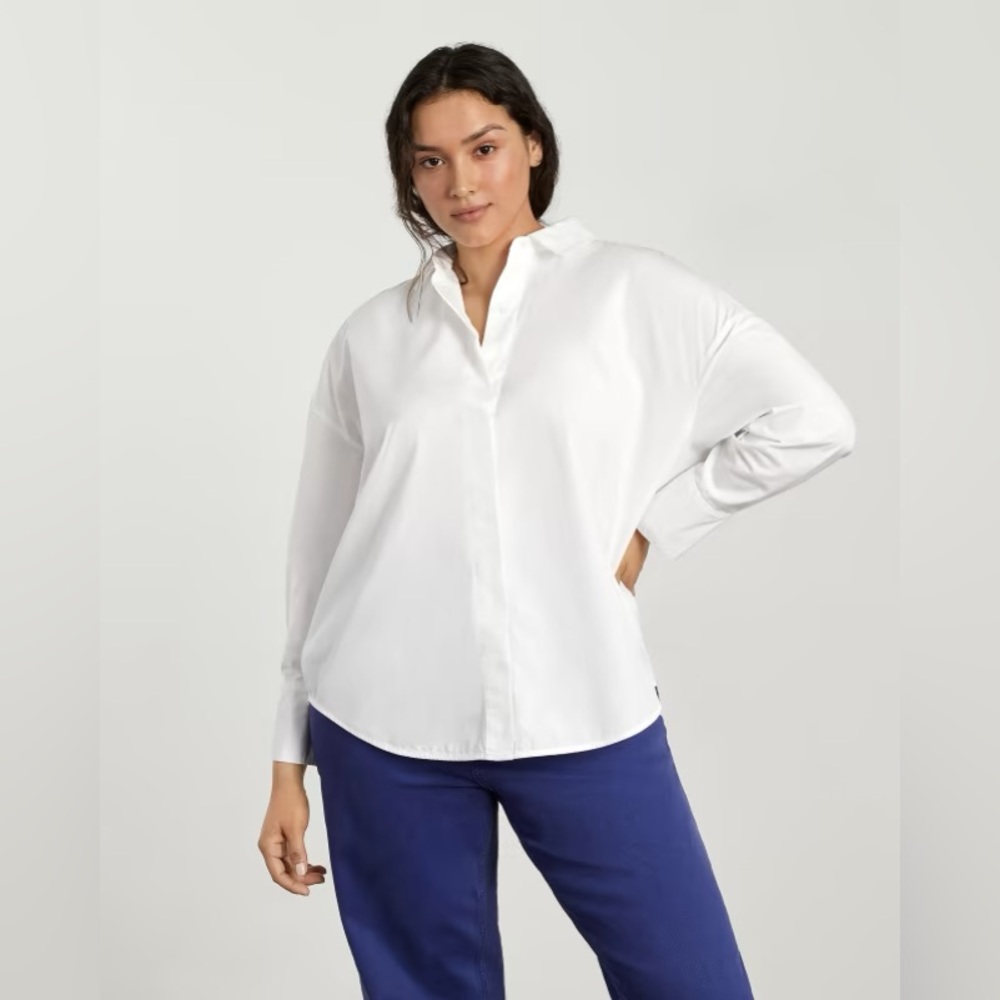 Everlane White Oversized Poplin Shirt Size S